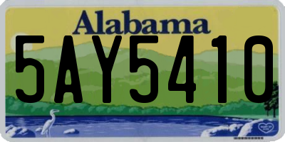 AL license plate 5AY5410