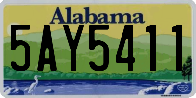 AL license plate 5AY5411