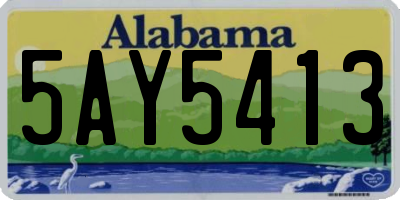 AL license plate 5AY5413