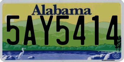AL license plate 5AY5414