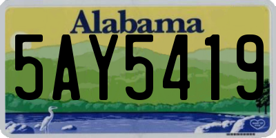 AL license plate 5AY5419