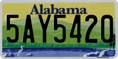 AL license plate 5AY5420