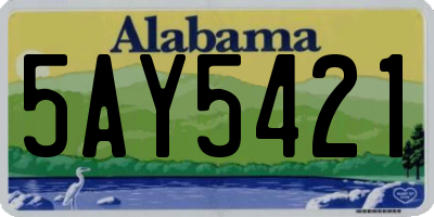 AL license plate 5AY5421
