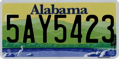 AL license plate 5AY5423