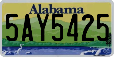 AL license plate 5AY5425