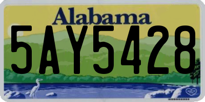 AL license plate 5AY5428