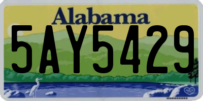 AL license plate 5AY5429