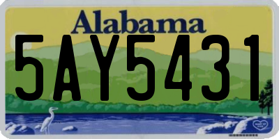 AL license plate 5AY5431
