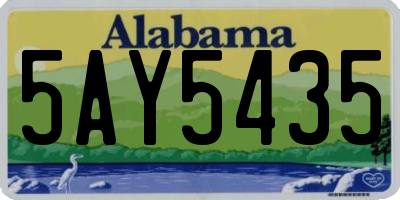 AL license plate 5AY5435