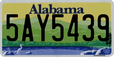 AL license plate 5AY5439
