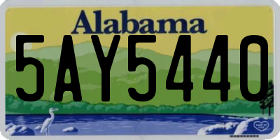 AL license plate 5AY5440
