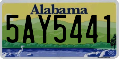 AL license plate 5AY5441