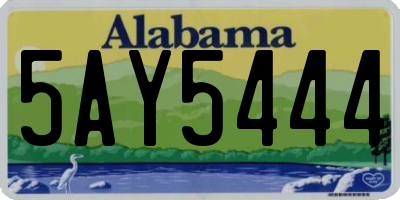 AL license plate 5AY5444