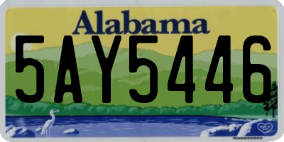 AL license plate 5AY5446