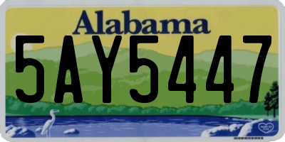 AL license plate 5AY5447
