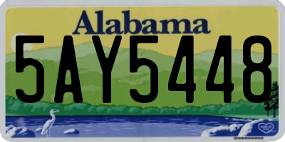 AL license plate 5AY5448