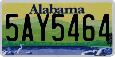 AL license plate 5AY5464