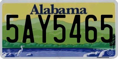 AL license plate 5AY5465