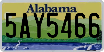 AL license plate 5AY5466