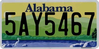 AL license plate 5AY5467