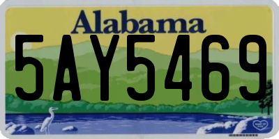AL license plate 5AY5469