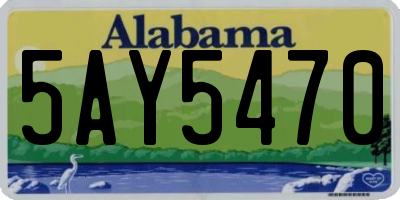AL license plate 5AY5470
