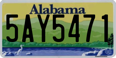 AL license plate 5AY5471
