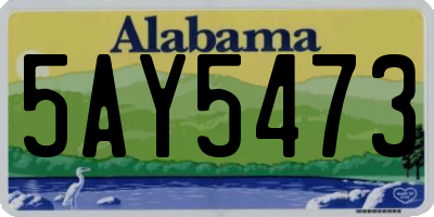AL license plate 5AY5473