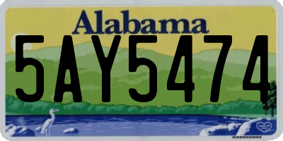 AL license plate 5AY5474