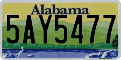 AL license plate 5AY5477