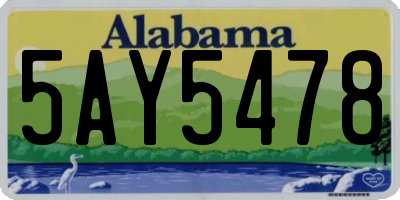 AL license plate 5AY5478