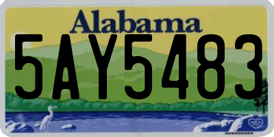 AL license plate 5AY5483