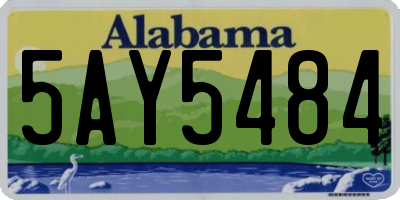 AL license plate 5AY5484