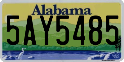 AL license plate 5AY5485