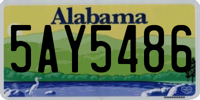 AL license plate 5AY5486