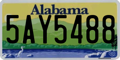 AL license plate 5AY5488