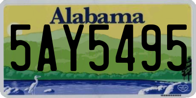 AL license plate 5AY5495