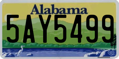 AL license plate 5AY5499