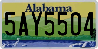 AL license plate 5AY5504