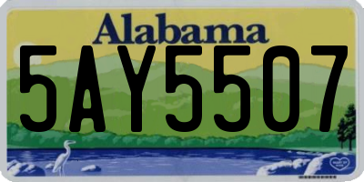 AL license plate 5AY5507