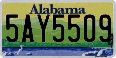 AL license plate 5AY5509