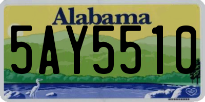 AL license plate 5AY5510
