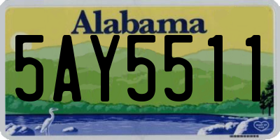 AL license plate 5AY5511