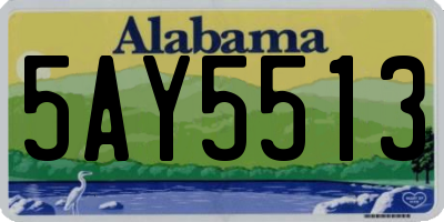 AL license plate 5AY5513