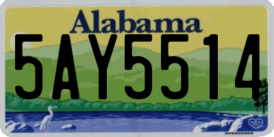 AL license plate 5AY5514