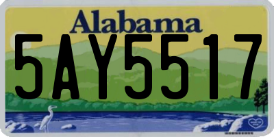 AL license plate 5AY5517