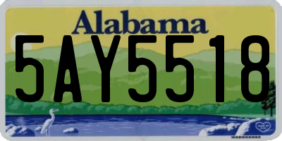 AL license plate 5AY5518