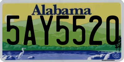 AL license plate 5AY5520