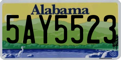 AL license plate 5AY5523