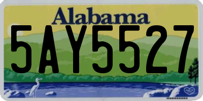 AL license plate 5AY5527